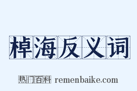棹海反义词是什么意思的图片